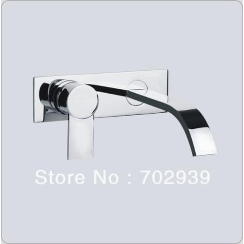 Free shipping Square Style Wall Mount Bathroom Sink Faucet
