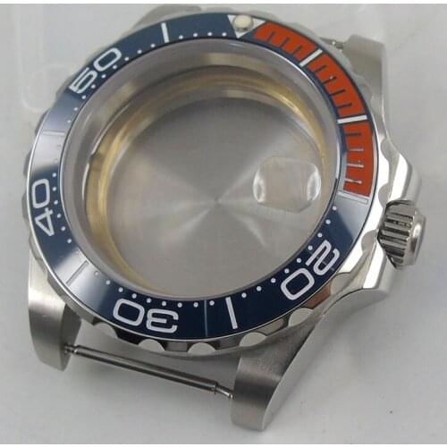 40mm Watch Case Sapphire Glass Ceramic Bezel Fit ETA2836 Miyota 8215 821A 8205 Movement