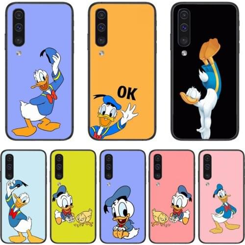 Phone Case Disney Duck Donald Phone Case Hull For Samsung Galaxy A 3 5 6 7 8 9 E 2018 Plus 2017 E S Black Shell Art Cell Cover