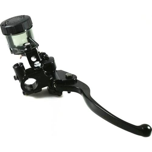 Black Universal 7/8" 22mm Handlebar CNC Brake Clutch Levers Tank Cylinder Kit With Fluid Oil Reservoir Set For BMW Yamaha Honda