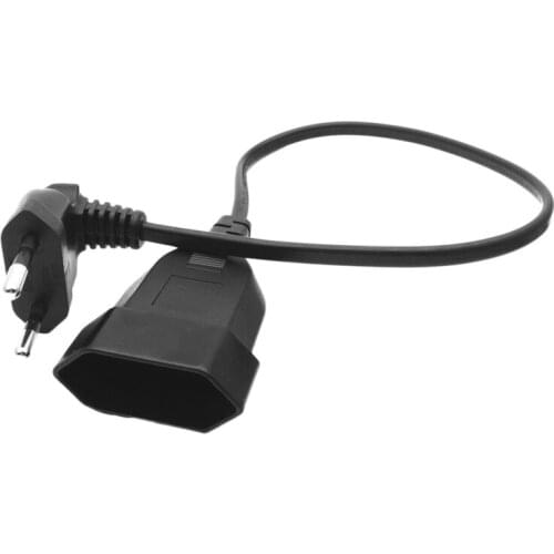 Europea 90 Degree Male Plug to Female Socket Power Extension Cable for PC Computer PDU