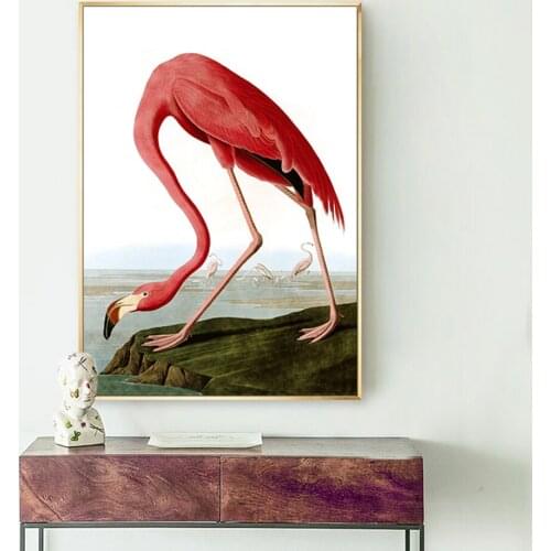 Unframed Canvas Print Painting Poster Of Flamingo,Modern Animal Wall Art Picture For Home Decoration,Wall Decor LZ639