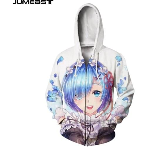 Jumeast Brand Men Women 3D Printed Cartoon Anime Long Sleeve Jacket Sport Pullover Fashion Spring Zipper Hoodies