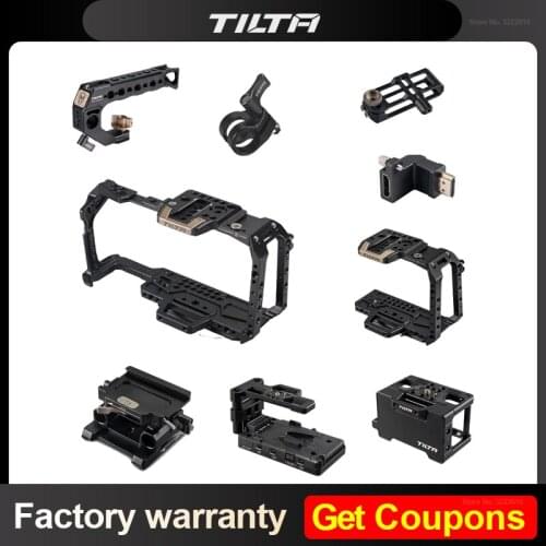 Tilta BMPCC 4K 6K Camera Cage Black cage Half cage Top Handle Baseplate Sunhood Power Plate for BlackMagic BMPCC 4K 6K Accessory