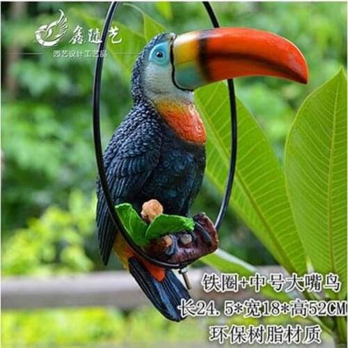 Toucan and parrot, creative home decor crafts, beautiful birds
