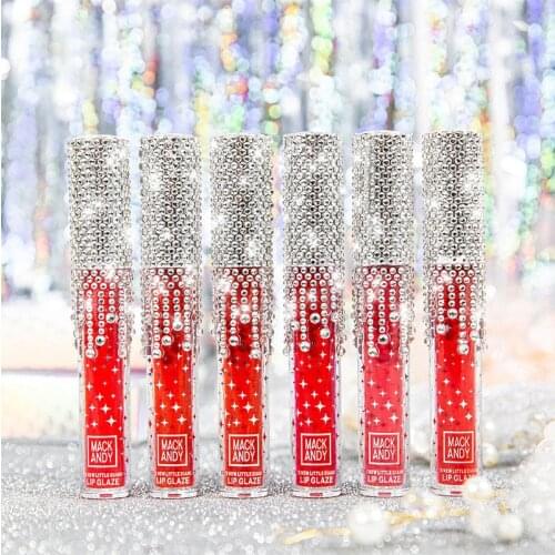 MACK ANDY Liquid Diamond Haze Lip Gloss Matte Womens Lip Glaze Classic Lip Color Shining Star Lip Color Lip Makeup TSLM2