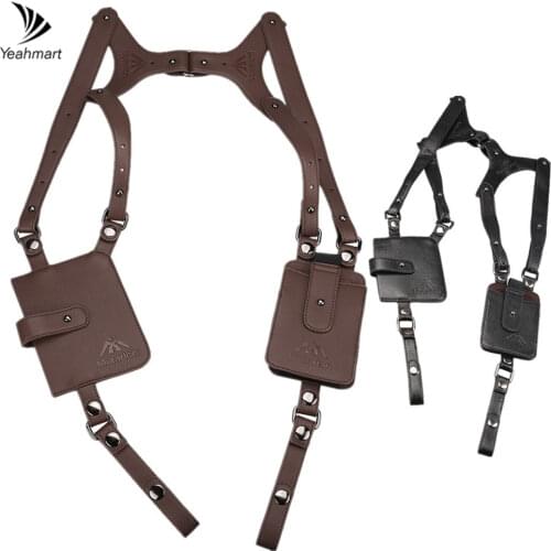 Multifunction Crossbody Tactical Storage Holster Shoulder Bags Men Anti-theft Chest Bag Leather/Nylon Outdoor Sports Hunting Bag