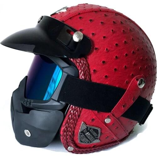 Helmet Motorcycle Full Face for Retro Moto Motorcross Motorbike Scooter Mask Accessories Bicycle Helmets for Men