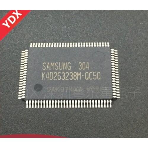 Xinyuan 1pcs K4D263238M-QC50 K4D263238M K4D263238F-QC50 K4D263238M-QC40 K4D623238B-QC50 K4D263238D-QC50 KY5DU2832220-5 QFP