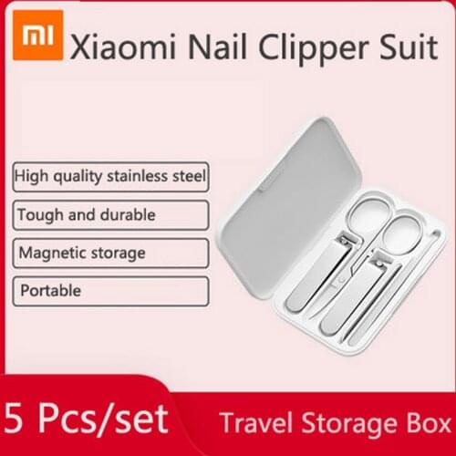 Xiaomi Mijia Nail Clippers Kit Stainless Manicure Pedicure Clipper File EarPick Trimmer Tool Travel Portable Storage Cutter Tool