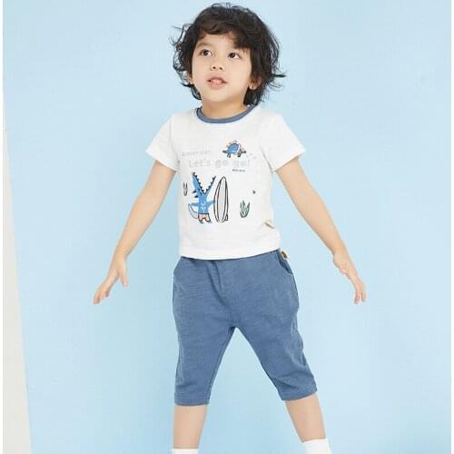 2019 summer New kids clothes sets Korean version Cartoon Home Suit Boys girls baby t shirt+shorts children clothing wholesale