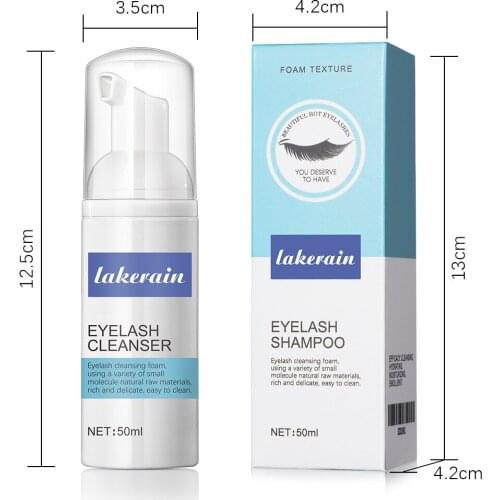 New Hot Sale Lakerain Eyelash Eyebrow Cleansing Mousse Grafted Bubble Cleanser 50ml