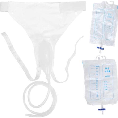 For Elderly Disabled Diaper Adult Unisex Men Women Silicone Urine Collector Wearable Urine Collection Catheter Drainage Bag