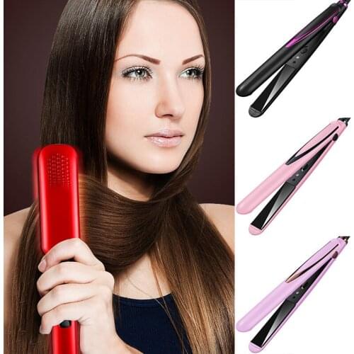 Corded Flat Iron 4 Levels Adjustable Temperature 2 in 1 Hair Straightener and Curler with LCD Hair Modeling Tool SANA889