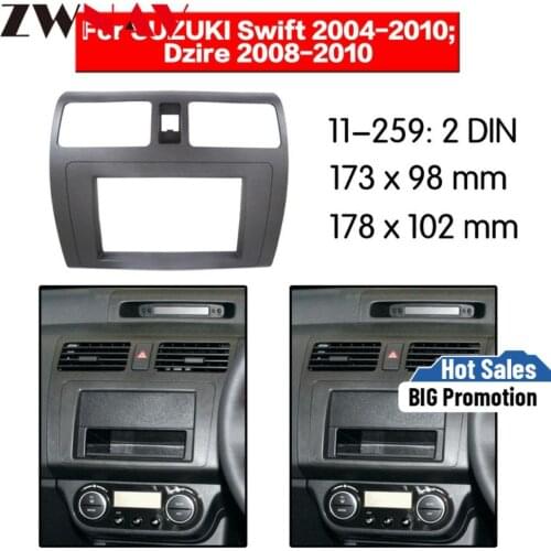 Car DVD Player frame For 2004-2010 SUZUKI SWIFT 2DIN Auto AC Black LHD RHD Auto Radio Multimedia NAVI fascia