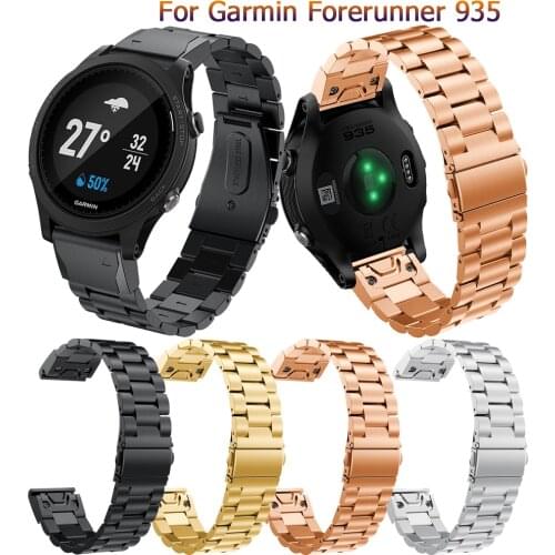 Fashion band Strap For Garmin Forerunner 935 / 945 Watch Quick Release Stainless steel Wristband For Garmin Fenix 5 6 watch band