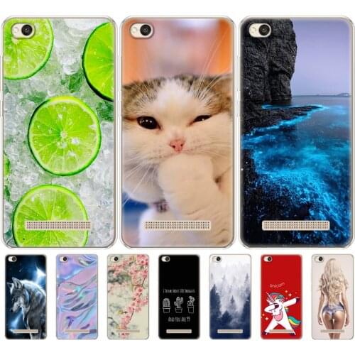 Silicone phone Case For Xiaomi Redmi 4A cases Soft TPU Silicon Painting cover for Redmi 4A Hongmi 4a 5.0 inch transparent