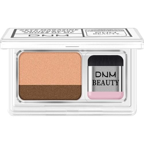 Lazy Seal Eyeshadow Two-color Gradient Eyeshadow with Brush Matte Waterproof and Sweatproof Makeup Cosmetics
