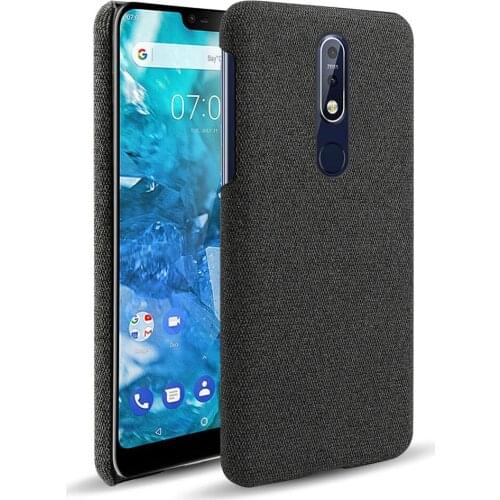 Cloth Cases For Nokia 7.1 Case Slim Retro Cloth Hard Cover For Nokia 7.1 TA-1100, TA-1097, TA-1085, TA-1095, TA-1096 Coque Funda