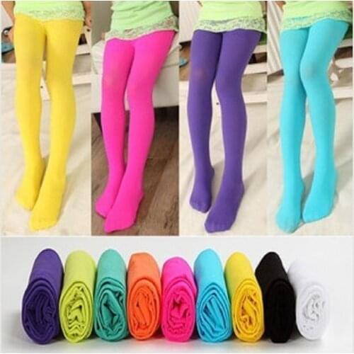 2020 Spring Girls Pantyhose Candy Colorful Children Tights Baby Girl Stocking Velvet Flexible Kid Panties Girl Leg Warmer Pant