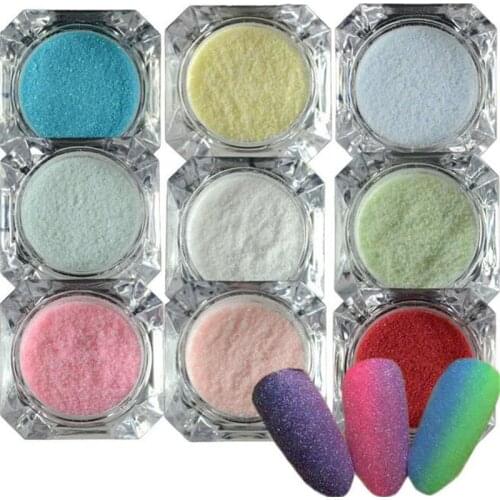 Top Quality Sugar Colorful Holographic Nail Glitter Powder Nail Art Beauty Summer Decor Manicure Pigment Nails Powder Dust Tips