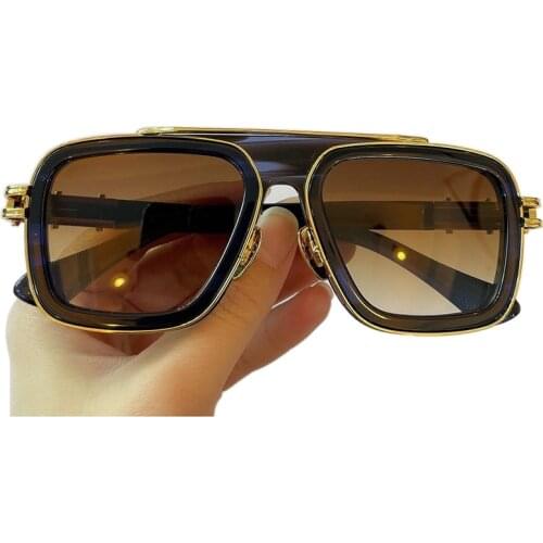 High Quality Men Sunglasses UV400 Brand Designer Fashion Luxury Square Sunglasses With Box