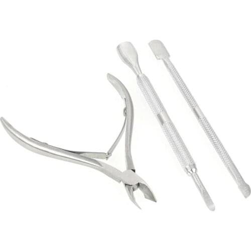 1 Set Cuticle Pushers Scissor Clipper Nipper Cutter Nail Art Plier Manicure Pedicure Tools For Women Men Dropshipping TSLM1