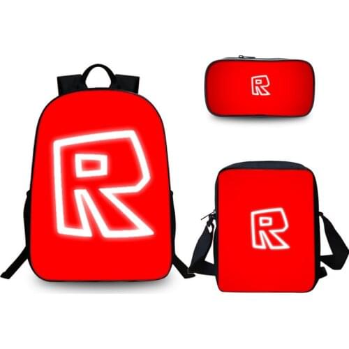 3 pcs/set game Backpack ROBLOX boy kid Bags School Pencil Case Students Students Best Gifts for Children School Bags mochila