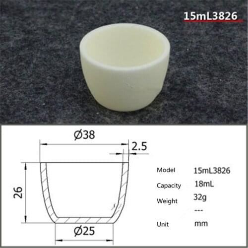 99.5% corundum crucible/Alumina ceramic crucible/15ml 3862/Temperature resistance 1600 degree / sintered ceramic crucible