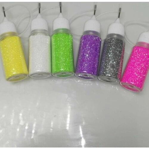 10pc Shimmer Crystal and Magic Glitter Powder Design Nail Art Decoration Acrylic UV Gel Powder Dust Gem Polish Tools-bule