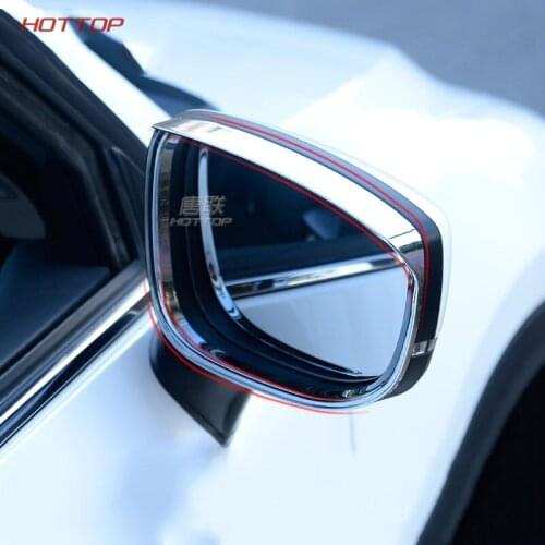 Rear View Rearview Side Glass Mirror Cover For Mazda CX-5 CX5 2017 2018 ABS Chrome Rain Shield Sun Visor Shade Trim Car Styling