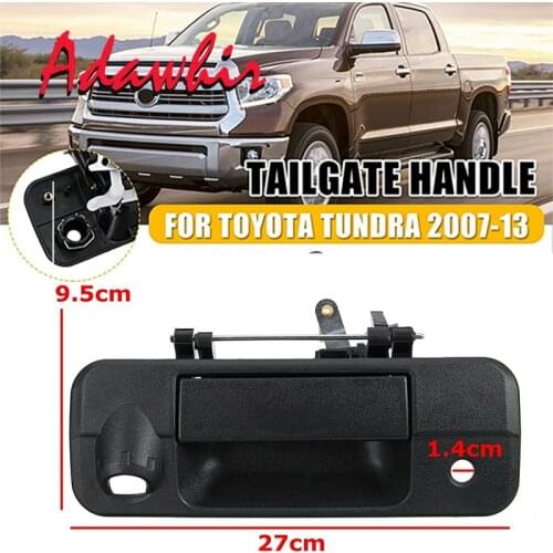 Black Textured Tailgate Handle With Camera Hole Keyhole 69090-0C040 690900C051 Fit For Toyota Tundra Pickup 2007 2008 2009-2013