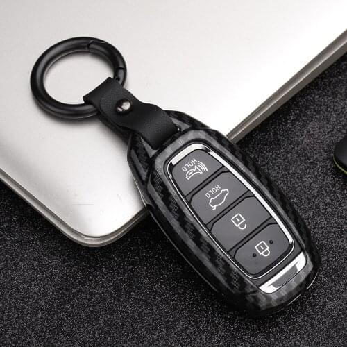Zinc alloy Car Key Case holder For Hyundai i30 Ix35 Solaris Azera Elantra Grandeur Ig Santa Fe 2017 2018 Cover Keyless Fob