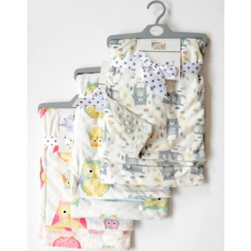 Baby Blankets Thermal Fleece Owl Floral Blanket Infant Swaddle Nap Receiving Stroller Wrap For Newborn Baby Bedding Blankets