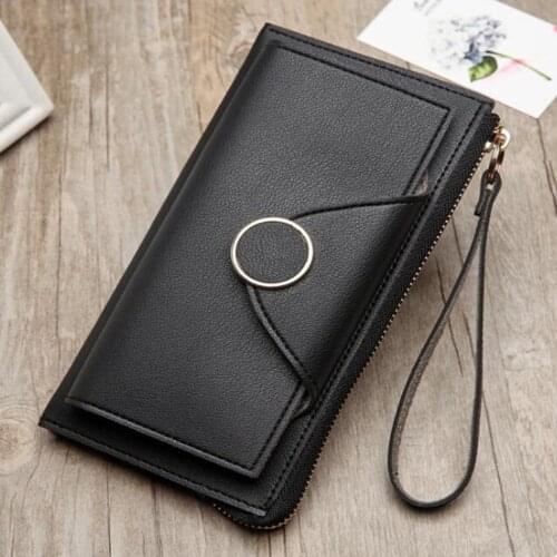 Long Wallet Women Purses Fashion Korean Version Coin Purse Card Holder Wallet Female Clutch Money Bag PU Leather Wallets Portfel
