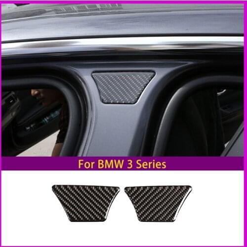 For 2005-2012 Bmw 3 Series E90 Car Center Pillar Groove Decoration Sticker Protective Sticker Real Carbon Fiber (Soft)