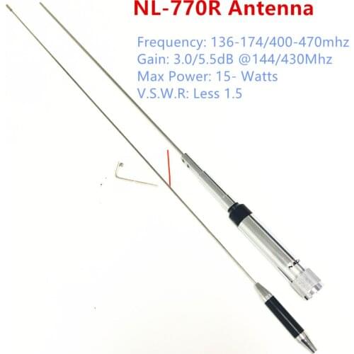 Dual band Mobile radio Antenna Radtel NL-770R UHF VHF 150wfor QYT KT-8900 KT 890D KT-980 plus BAOJIE BJ-218 BJ-318 FT1807