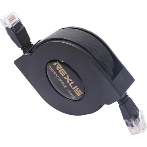 Premium 10 Gigabit Ethernet Retractable Network Cable Cat6 Ultra Flat Connectors for LAN Network Modem Router PC Printers