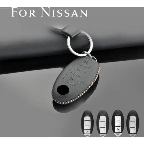 Top Layer Leather Protective Keyless Smart Remote Cover Car Key Case For Nissan Infiniti Sylphy Accessories