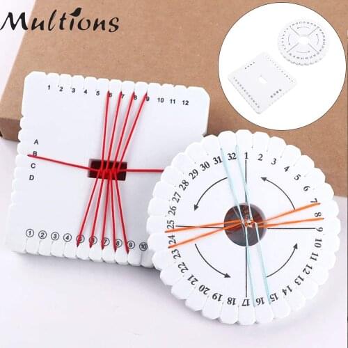 2pcs/set Round And Square Kumihimo Beading Cord Disc Disk DIY Braided Rope Bracelet Handmade Weaving Assist Tool 2 Size