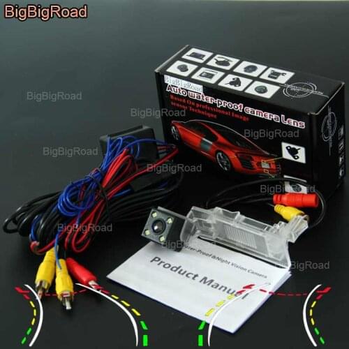 BigBigRoad Car Intelligent Dynamic Track Rear View Camera Night Vision For Volkswagen Passat Sagitar Touareg lavida Touran