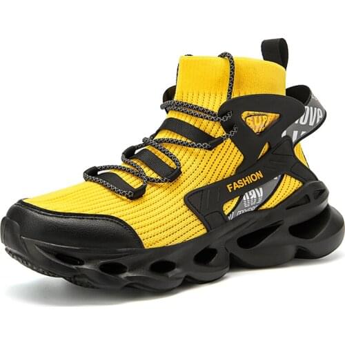 New Mens Breathable Blade Shoes Thick Bottom High Top Socks Sneakers Non-Slip Wear-Resistant Footwear Comfortable Soft Zapatos