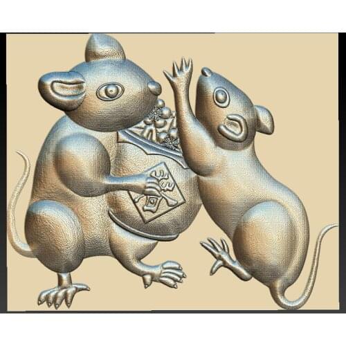 Mouse 3d STL relief digital file -STL Model for CNC Router Aspire Artcam 3D Printer Carving Engraver Bas Relief