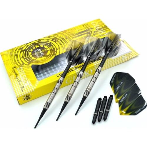 CUESOUL GLORY 85% Tungsten 16g Soft Tip Dart Set With Black Soft Tips
