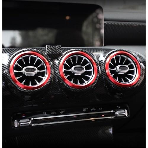 Car Central Dashboard Rear Seat AC Air Vent Ring Trim Cover for Mercedes Benz A Class W177 GLB GLA CLA B 2019-2020