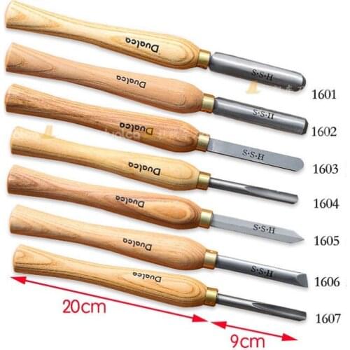 New 7Type Small Rotary Wood Turning Tool HSS Woodworking knife L290mm