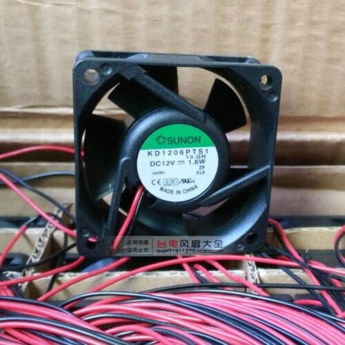 KD1206PTS1 12V 1.6W 6025 6cm Cooling Fan
