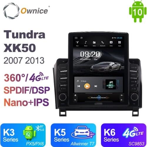 Ownice Android 10.0 Car Multimedia for Toyota Tundra XK50 2007 2013/Sequoia 2008 - 2018 Car Auto Radio Audio Video System Unit
