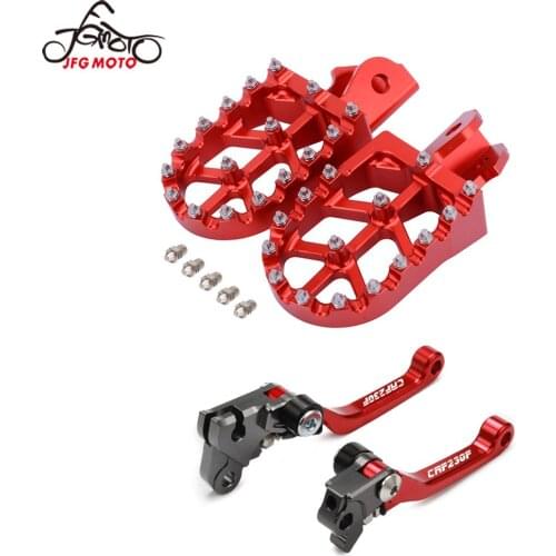 Motorcycle Foot Pegs Footrests Footpegs Brake Clutch Lever Set For HONDA CRF150F CRF230F CRF 150F 230F 2003-2019