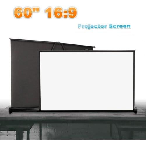 Portable 16:9 Metal Projector Screen 4K HD Anti Light Projection Curtain for Outdoor KTV Office 60 72 84 92 100 120 130 inch